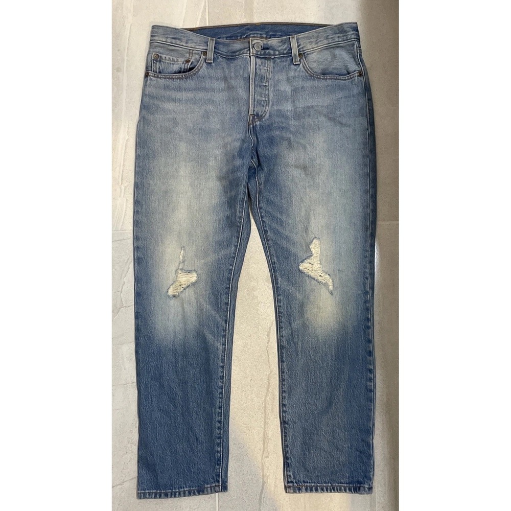 Levi's Men's 501 CT Jeans 29X32 Blue Medium Wash Denim Button Fly